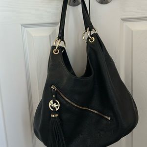 Leather Michael Kores hobo bag